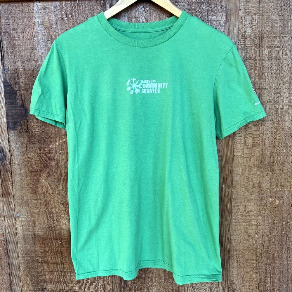 Starbucks Community Service Green Short Sleeve Tee Extra Shot of Good Medium